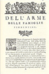 DELL'ARME DELLE FAMIGLIE FIORENTINE